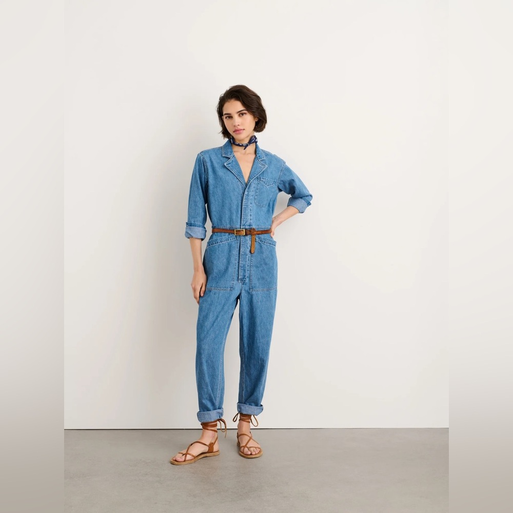 Alex Mill Standard Light Blue Denim Jumpsuit - Small